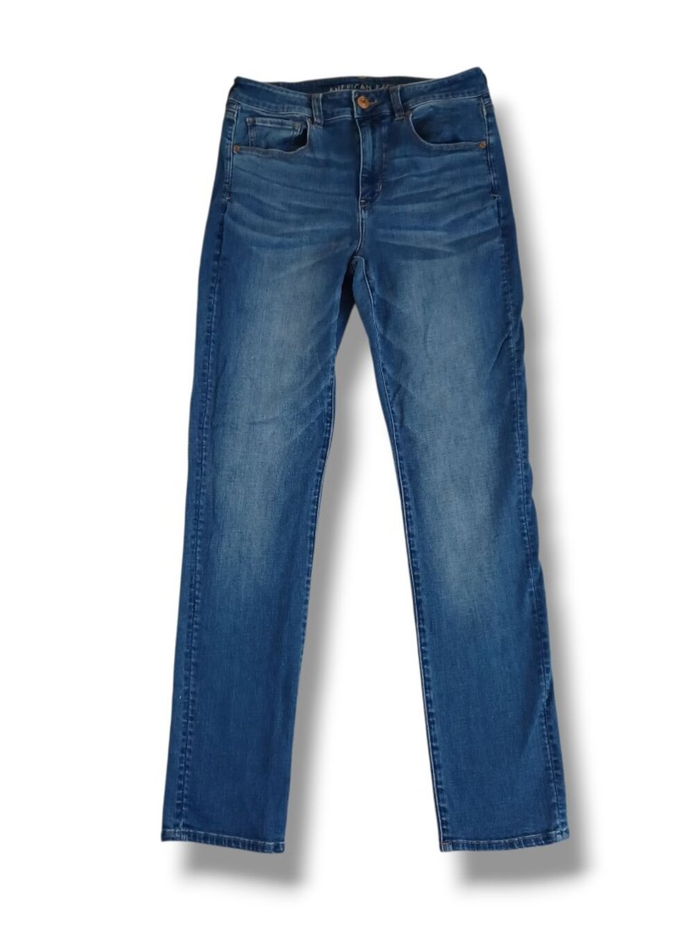 AEO American Eagle Womens Jeans Hi-rise Skinny Super Stretch Medium Wash Size 8